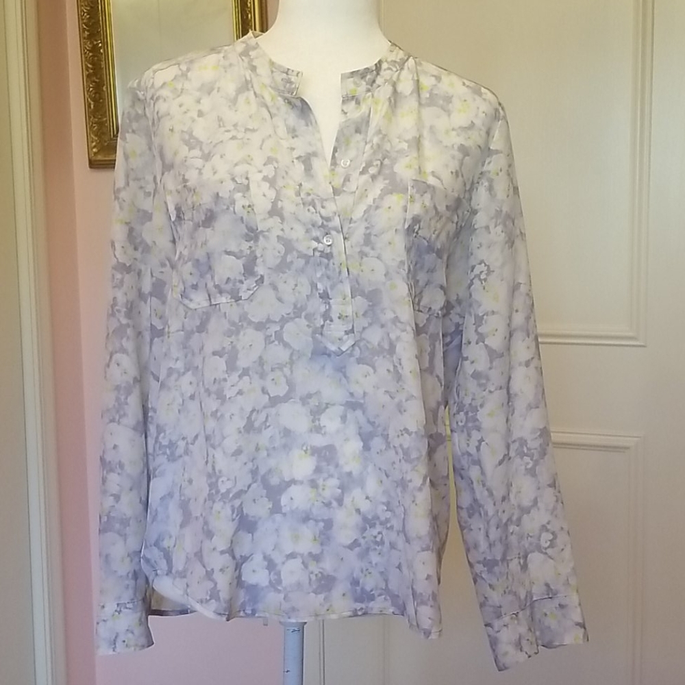 REBECCA TAYLOR floral silk blouse